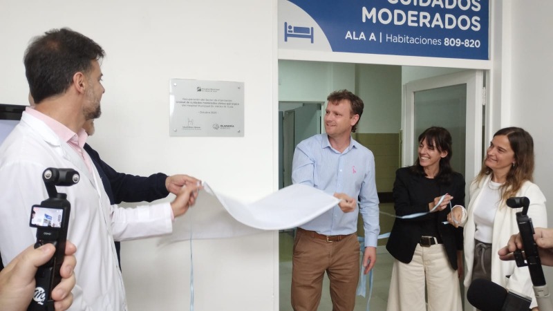 Se inauguraron las obras en cuidados moderados del Hospital